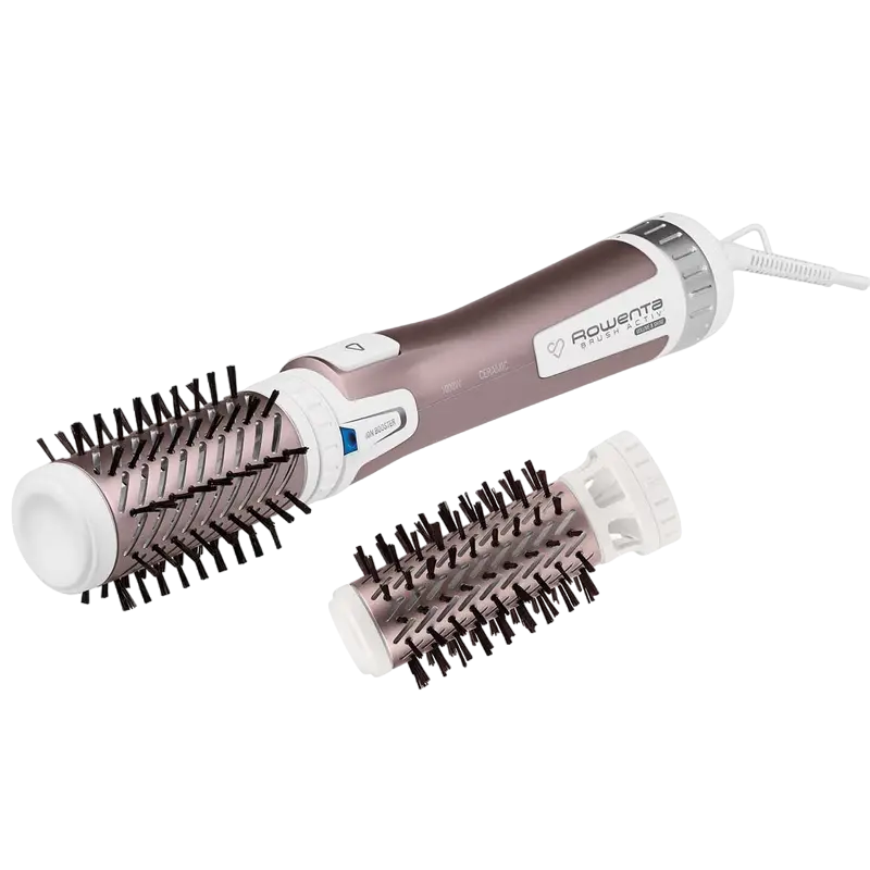 Electrocasnice - Uscător de păr-perie Rowenta Activ Premium Care CF9540F0, 1000W, Alb | Roz