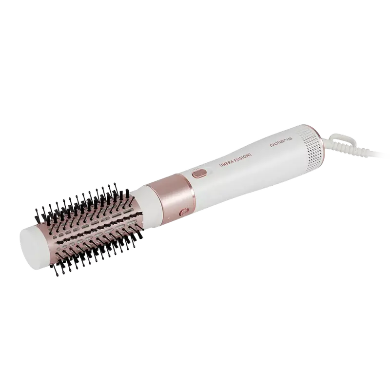 Electrocasnice - Uscător de păr-perie Polaris PHSB1214Mi, 1200W, Alb | Roz