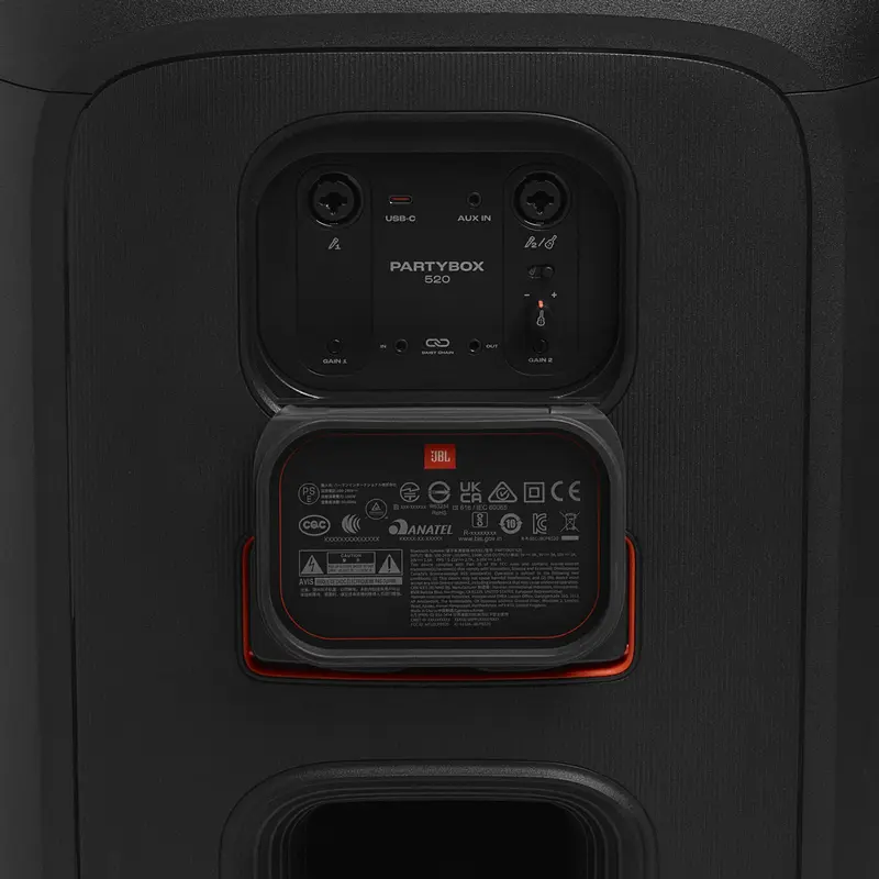 Портативная аудиосистема JBL PartyBox 520 Чёрная – 400 Вт RMS + RGB-подсветка для незабываемых вечеринок! [8]