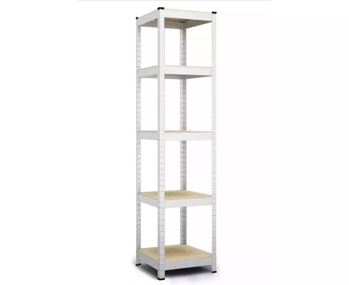 Mobilier - Raft metalic de depozitare Nex Budget 180x40x40 cm, 5 polițe MDF, galvanizat – Ordine și rezistență la preț de top!