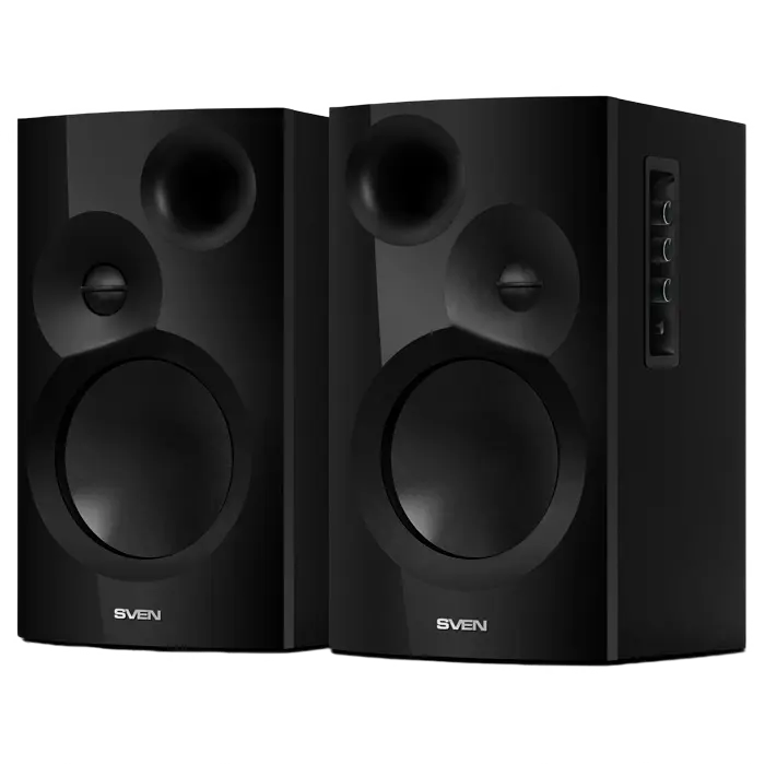 Boxe PC - Компьютерные колонки 2.0 SVEN SPS-701 Black – чистый звук, стильный корпус и мощь, достойная настоящих меломанов!
