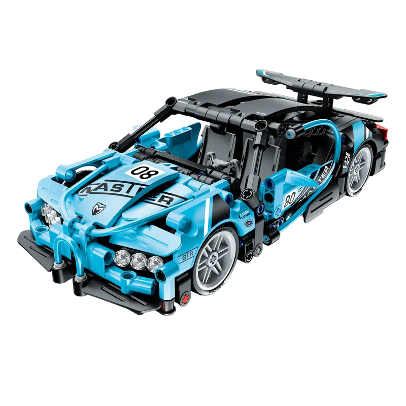 Seturi de construcție - iM.Master Bricks: Pull Back Blue Racer. 507 pcs
