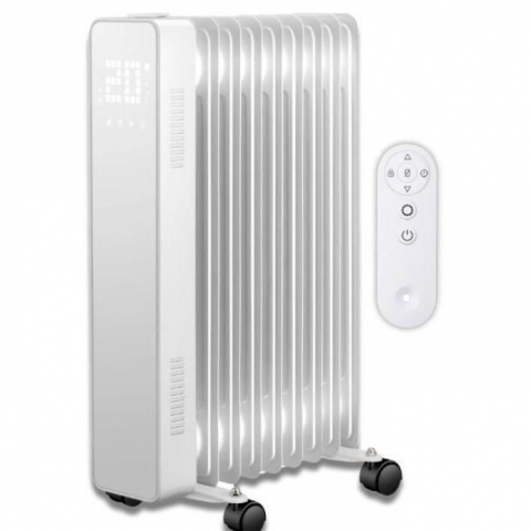 Обогреватели - Масляный радиатор THUNDER SIMPLE-White, 2500W – умное и эффективное отопление для вашего дома