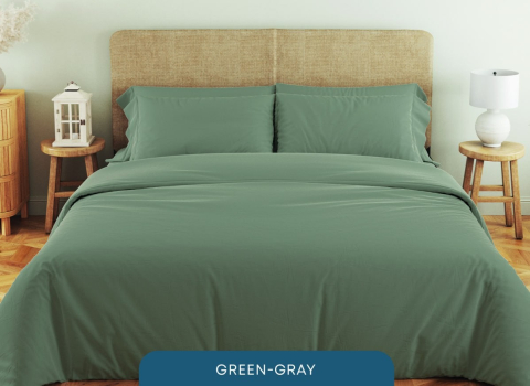 Casa și grădina - Set de lenjerie pentru pat Relaxe Home Soft Dreams 200 x 220 cm Green-Gray