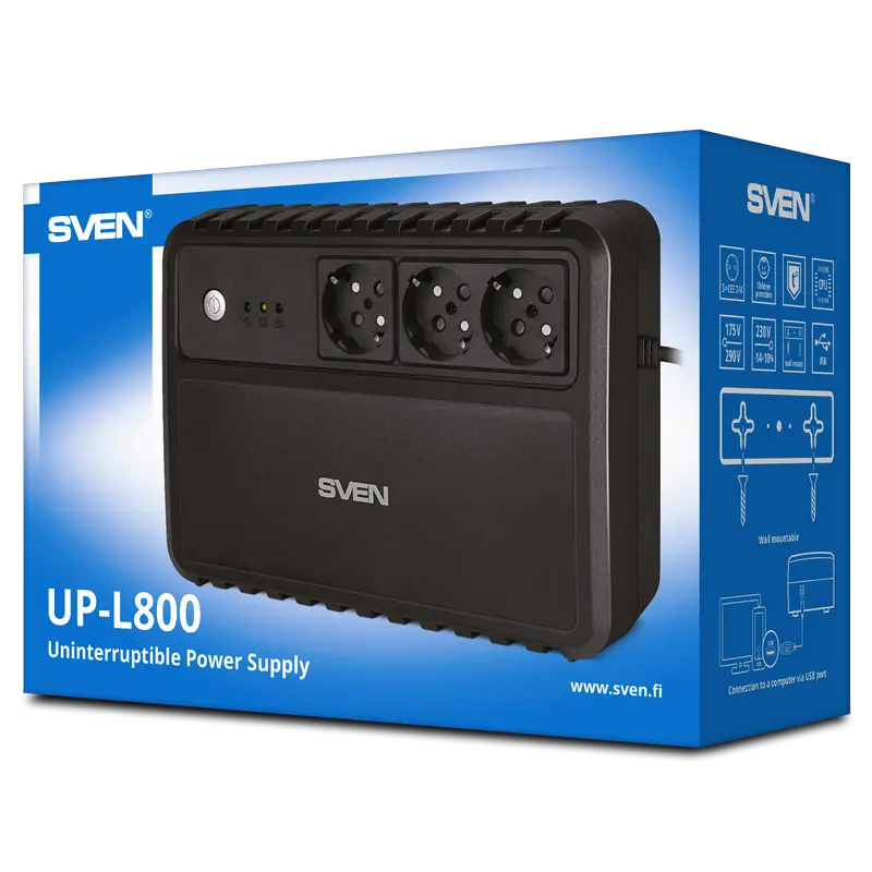 Источник бесперебойного питания SVEN UP-L800, 800VA / 400W – Надёжная защита вашей техники от перебоев электроэнергии [4]