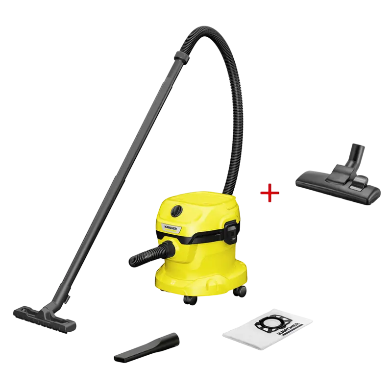 Electrocasnice - Aspirator Karcher WD 2 Plus V-12/4/18 + Duza de podea DN 35, Galben