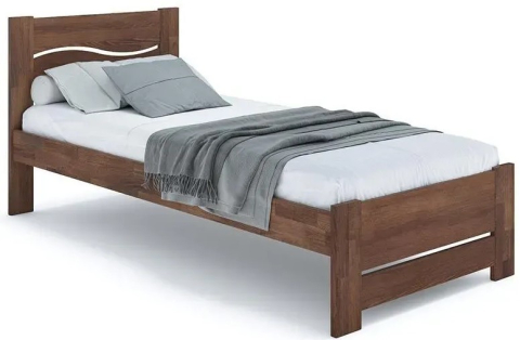 Paturi pentru dormitor - Pat din lemn KLEN Venetia 90 x 200 cm Nuc