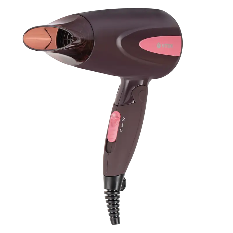 Electrocasnice - Uscător de păr compact VITEK VT-2261, 1300 W, Bordo
