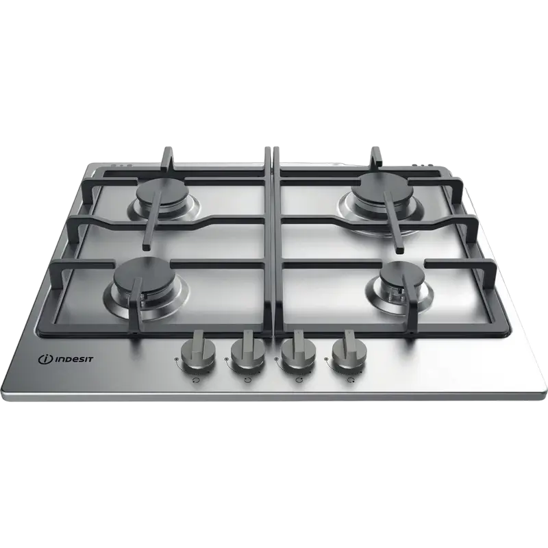 Встраиваемая Газовая Варочная Панель Indesit THP 641 IX/I, Нержавеющая Сталь с Чугунными Решетками [1]