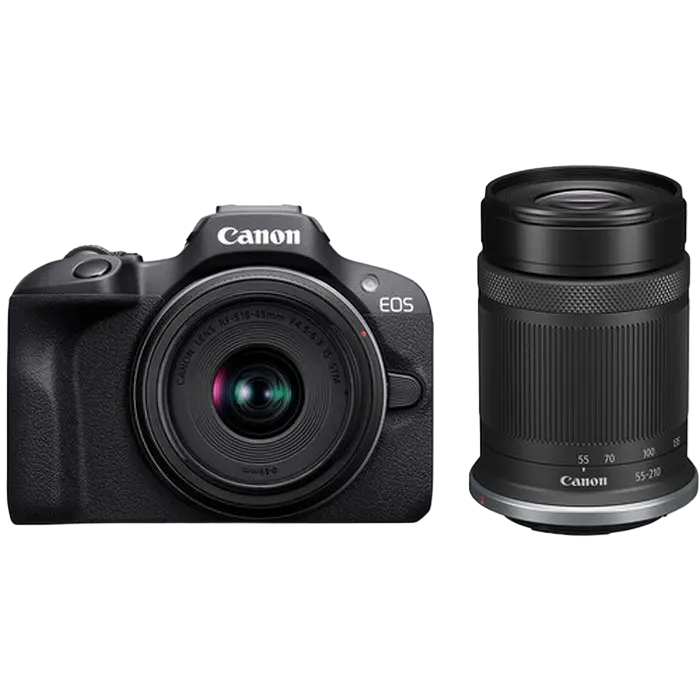 Aparate foto - Canon EOS R100 KIT Duo-Zoom - Беззеркальная Камера APS-C Начального Уровня (6052C036)