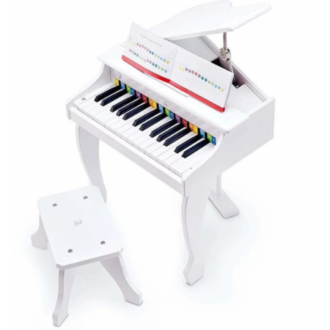 Instrument muzical pentru copii – Pian alb cu scaun Hape, 30 clape, 50×52×60 cm [7]