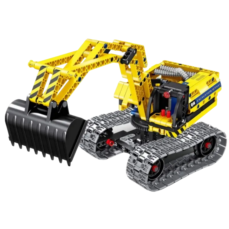 Seturi de construcție - XTech Bricks: 2in1, Construction Excavator & Robot, 342 pcs

