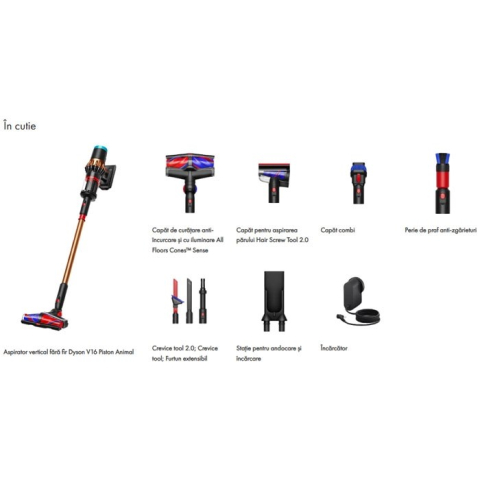 Беспроводной вертикальный пылесос Dyson V16 Piston Animal (495948-01) Чёрный (315 Вт, 70 мин работы, контейнер 1,3 л) [1]