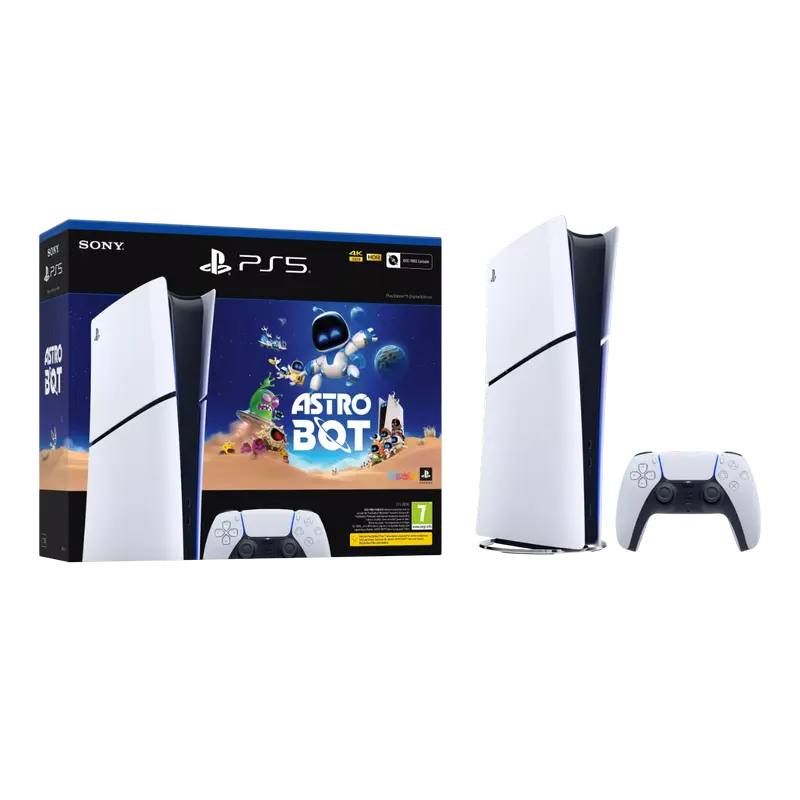 Console si Accesorii - Consolă de jocuri SONY PlayStation 5 Slim Digital Edition + Astro Bot, Alb