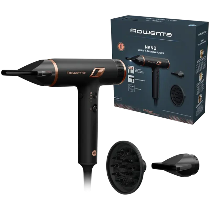 Uscător de păr Rowenta HY8310F0, 1700W, Negru [7]