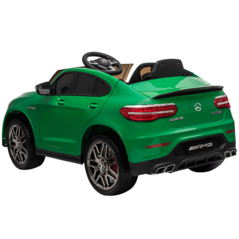 Электромобиль MERCEDES-BENZ AMG GLC 63S – Батарея 12V7Ah, 2 мотора по 35W, EVA колёса, кожаные сиденья – Зелёный! [3]