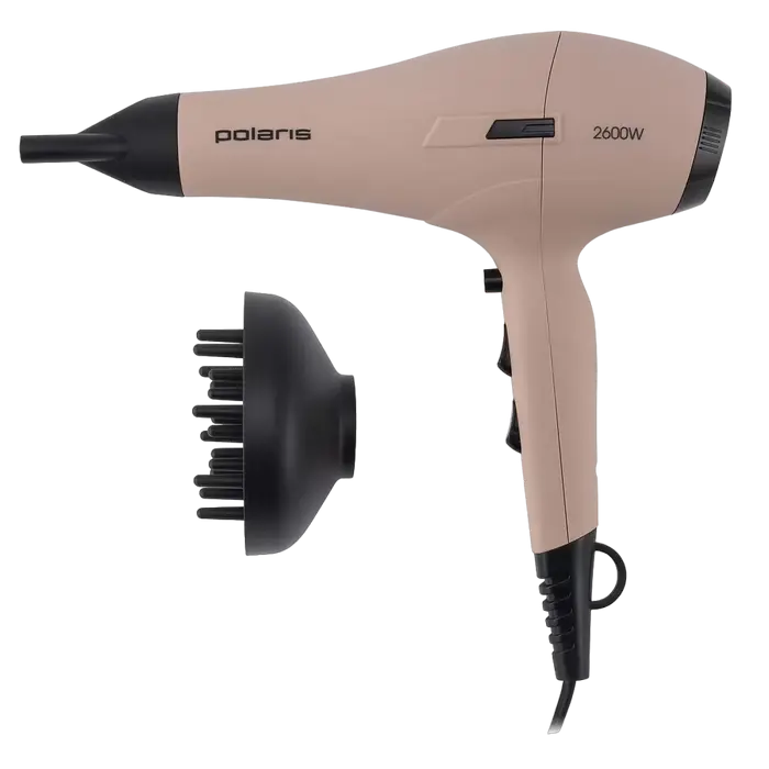 Electrocasnice - Uscător de păr Polaris PHD 2600AC, 2600W, Roz