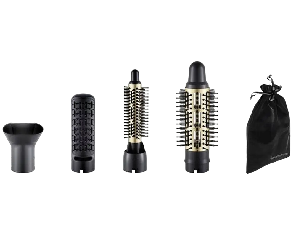 Uscător de păr-perie Rowenta CF6330F0, 800W, Negru/Auriu [5]