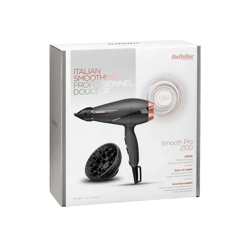 Uscător de păr BaByliss Smooth Pro 6709DE, 2100 W, Negru [4]