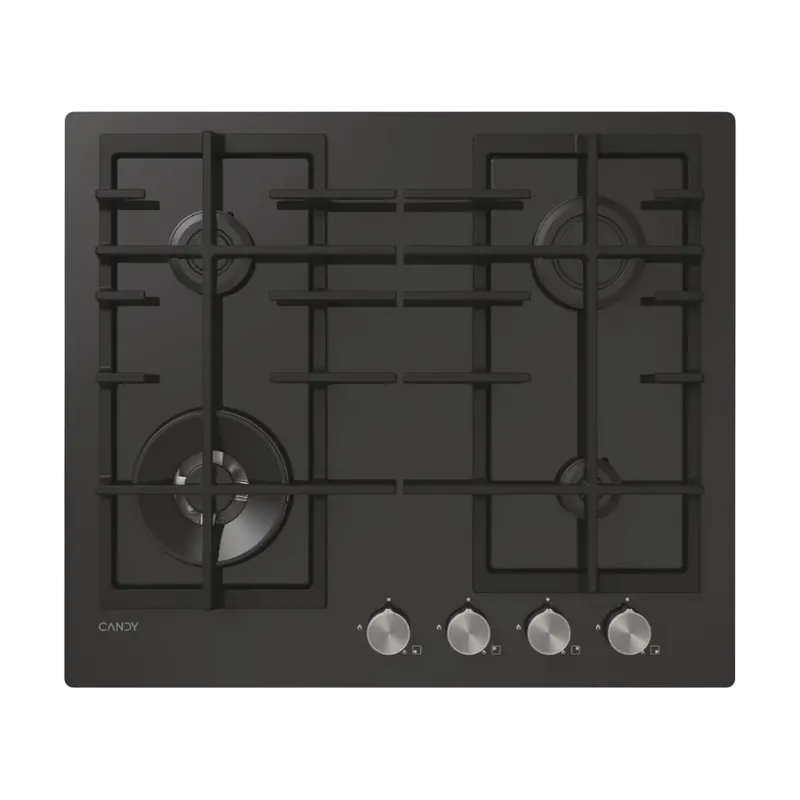 Бытовая техника - Встраиваемая Газовая Варочная Панель Candy CVFG6BF4PX, Закаленное Стекло с Рамкой Из Нержавеющей Стали