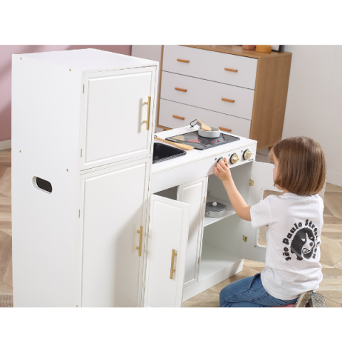 Bucătărie modernă pentru copii cu lumină și sunet PolarB & VIGA – albă [7]