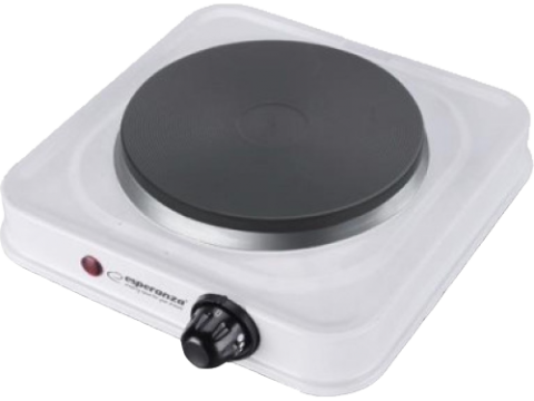 Плиты для стола - Электрическая плитка Esperanza ST.HELENS EKH013W, Белая – 1000 Вт, 5 уровней температуры, термозащита