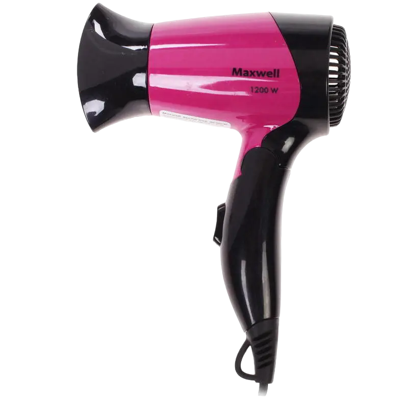 Îngrijire Personală - Uscător de păr compact Maxwell MW-2007, 1200 W, Negru | Roz