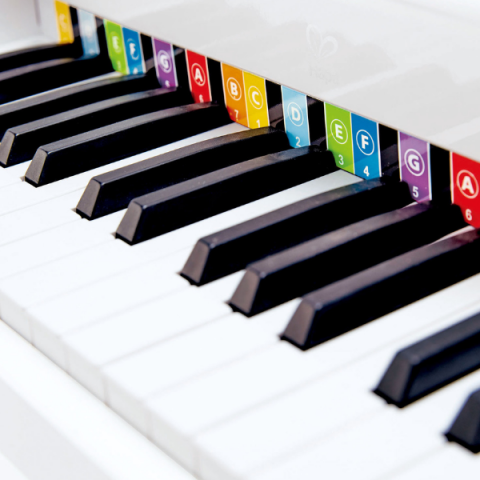 Instrument muzical pentru copii – Pian alb cu scaun Hape, 30 clape, 50×52×60 cm [4]