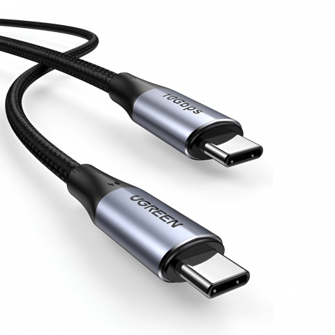 Accesorii GSM - Cablul UGREEN Type-C 3.1 Gen2 la Type-C 3.1 Gen2, 5A/100W, 1 metru – Transfer ultra-rapid și încărcare de top