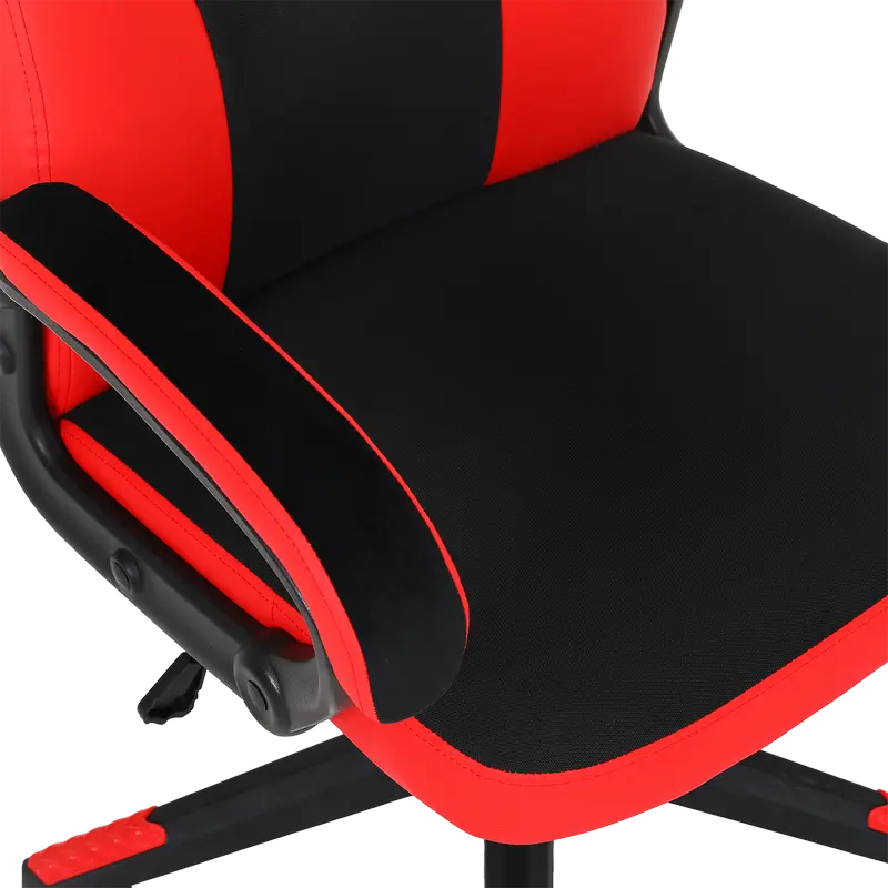 Scaun Gaming HATOR Flash, Țesătură, PU Piele, Negru | Roșu [3]