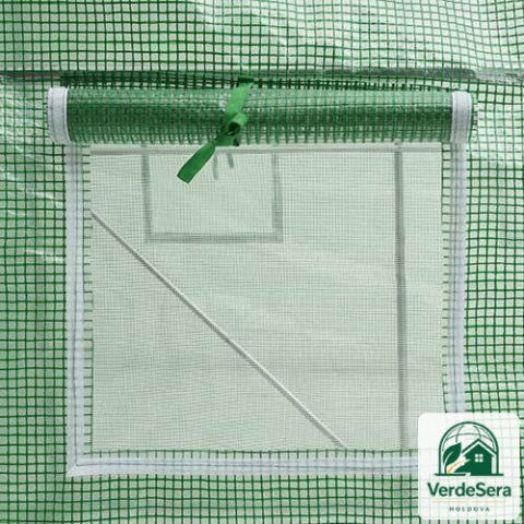 Seră de grădină VerdeSera ECCO 4x3x2 m, 12 m², cadru galvanizat 26×0,9 mm, folie 180 g/m² [3]