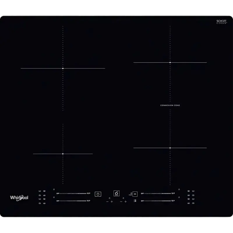 Газовые плиты - Индукционная Варочная Панель Whirlpool WB S0060 NE, Черный (FlexiSide и 18 Уровней)