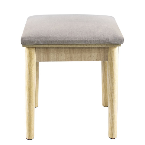 Туалетный столик JUMI с овальным зеркалом и LED-подсветкой, с табуретом – элегантность и удобство для вашей спальни [4]