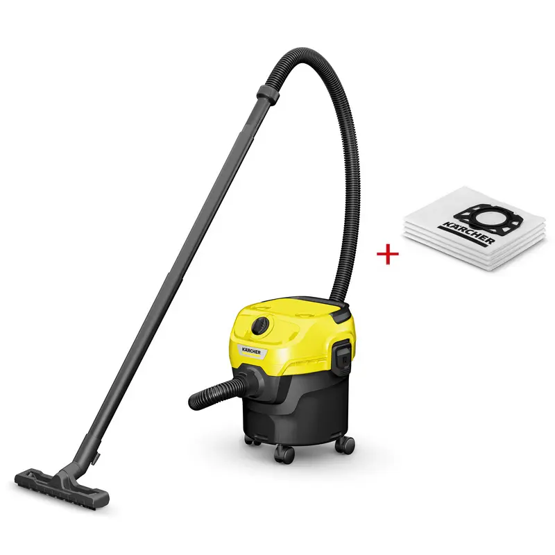 Electrocasnice - Aspirator Karcher WD 1 + Filtre-saci 2.863-314.0, Galben | Negru