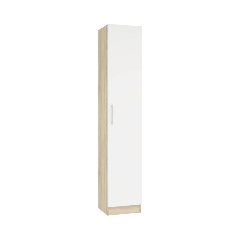Dulapuri cu uși batante - Dulap cu polițe Practik (40x40x210H cm) sonoma white – Eleganță modernă și organizare perfectă pentru casa ta!
