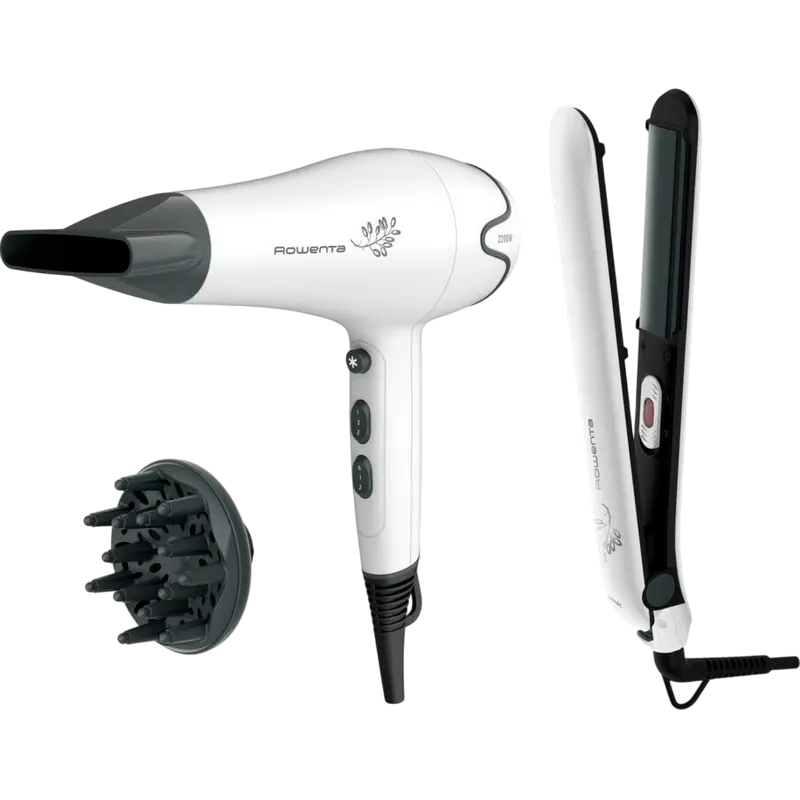 Electrocasnice - Uscător de păr Rowenta YD3057F0, 2200W, Alb