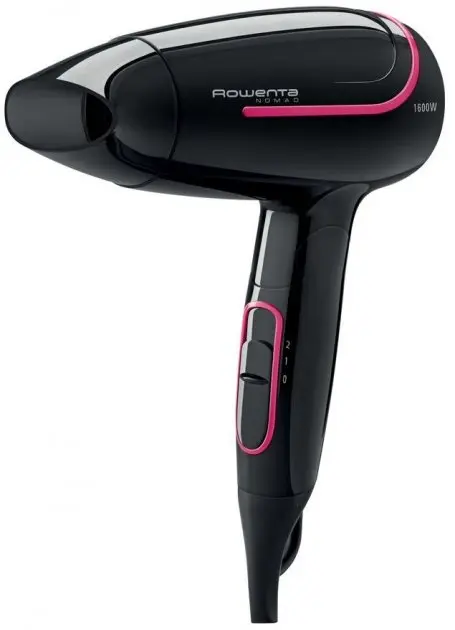 Electrocasnice - Uscător de păr compact Rowenta Nomad CV3323F0, 1600 W, Negru