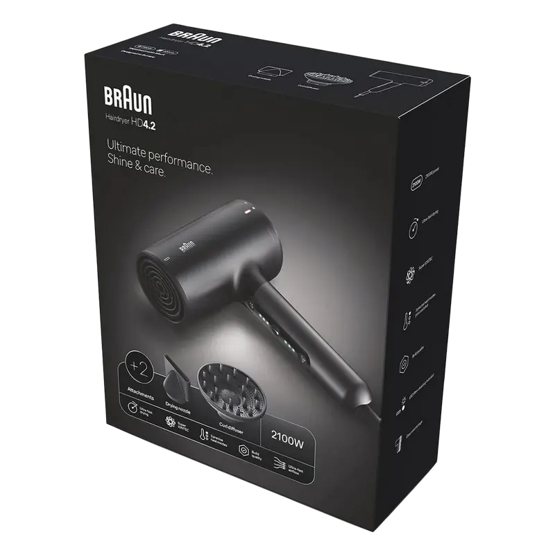 Uscător de păr Braun AD4.2, 2100W, Negru [2]