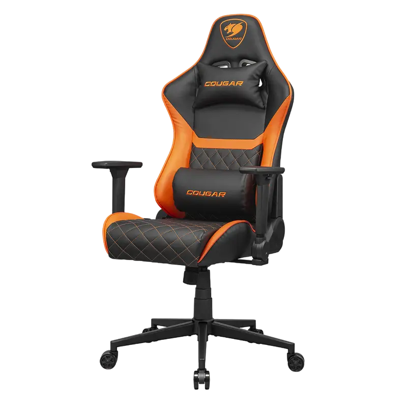 Scaun Gaming Cougar Armor One V2, PVC Piele, Negru | Portocaliu [2]