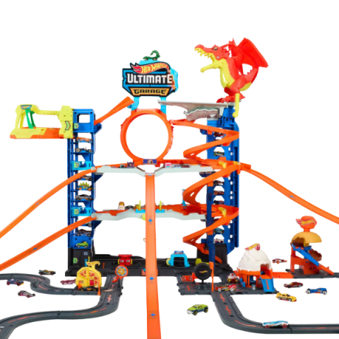 Hot Wheels - Игровой набор Hot Wheels «Ultimate Garage» — гонки, трюки и битва с драконом!
