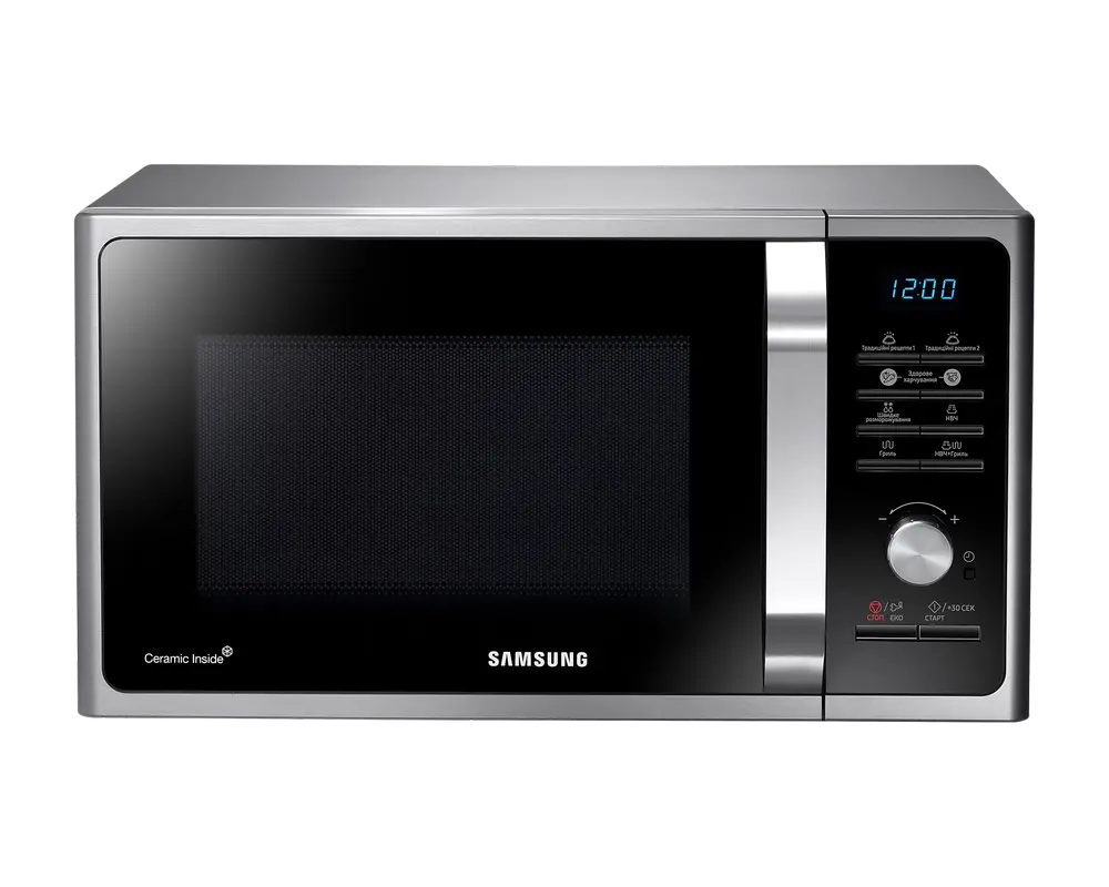 Крупная бытовая техника - Печь микроволновая Samsung MG23F301TAS/OL, Серебристый