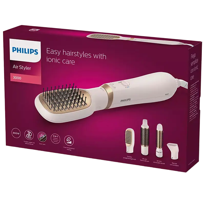 Фен-щетка PHILIPS BHA310/00, 800 Вт, Розовый [1]