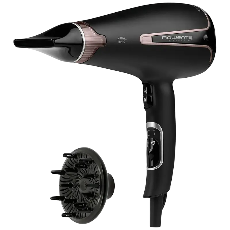 Electrocasnice - Uscător de păr Rowenta Silence CV7920F0, 2300 W, Negru