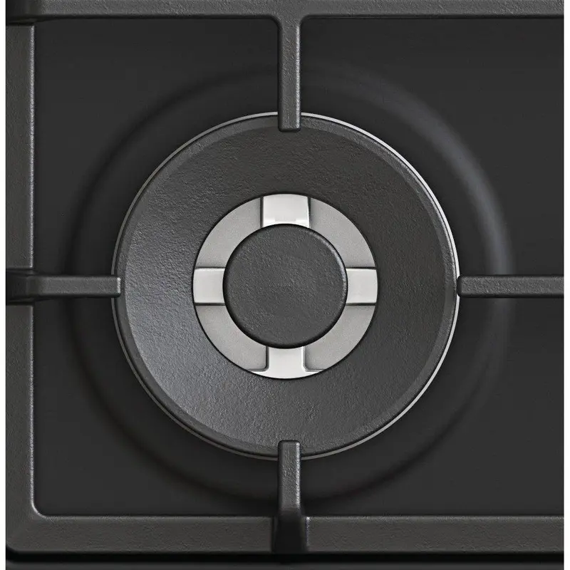 Встраиваемая Газовая Варочная Панель Candy CHG6BF4WPBB, Черное Стекло с Конфоркой Двойная Корона [1]