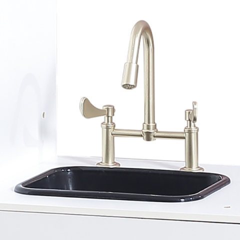 Bucătărie modernă pentru copii cu lumină și sunet PolarB & VIGA – albă [3]
