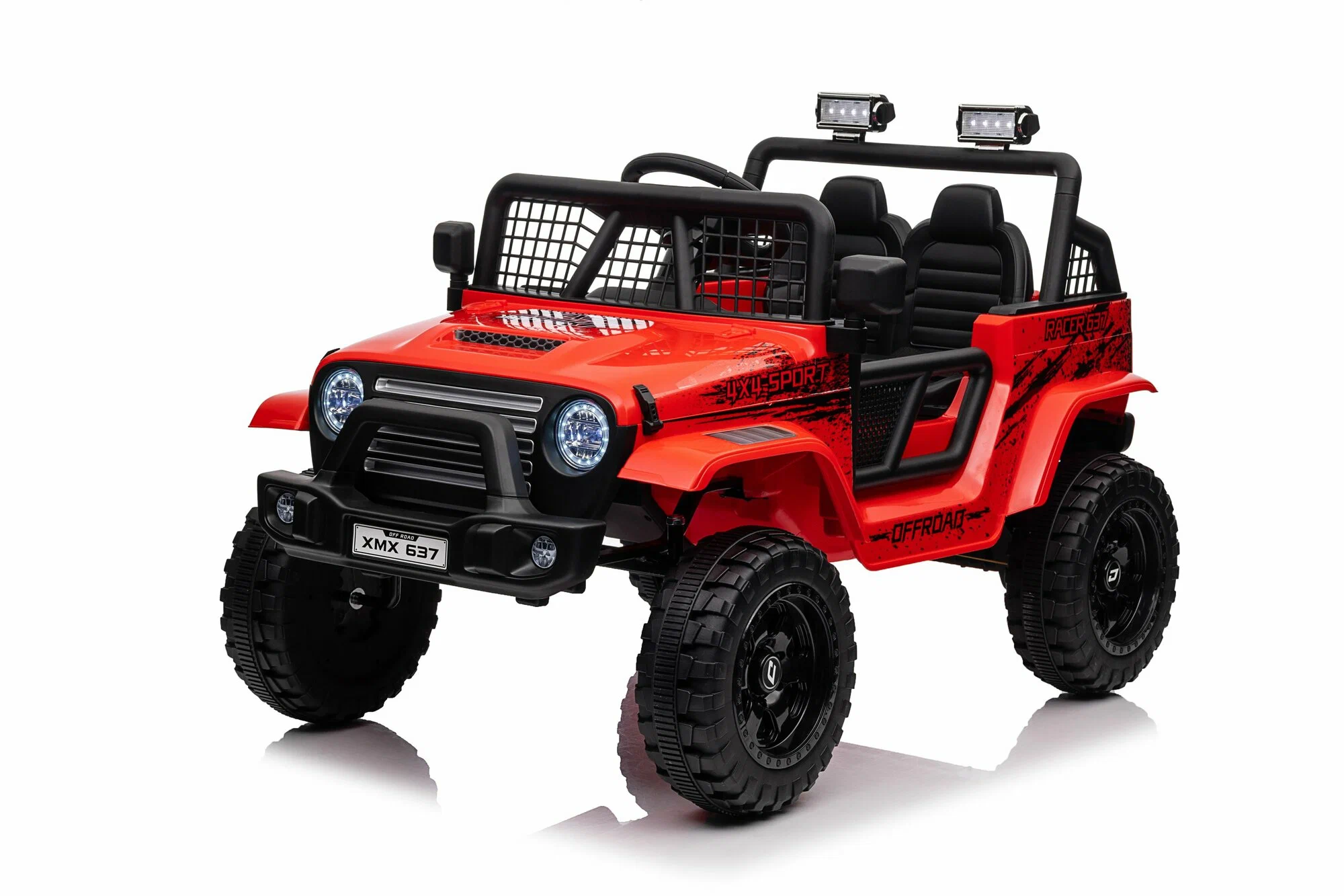Jucării - Mașinuță electrică pentru copii Jeep Rubicon MX637/2, Roșu – aventură și distracție la fiecare drum