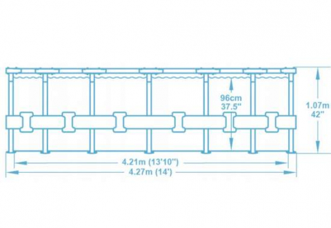 Piscină cu Cadru Bestway 56950 Steel Pro Max – 427 x 107 cm, cu Filtru și Tentuță [3]