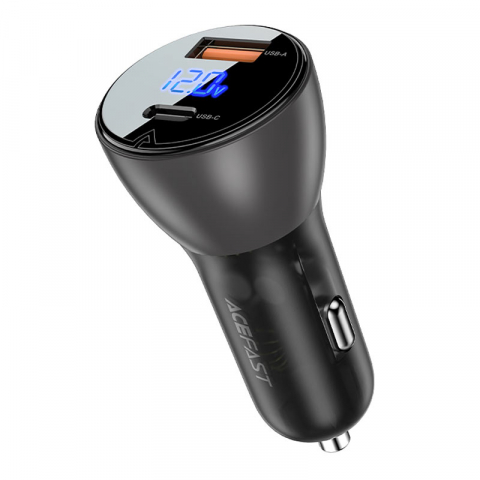 Электроника - Автомобильное зарядное устройство B7 45W (2x USB-A) – Прозрачный стиль и быстрая зарядка