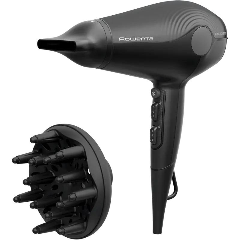 Electrocasnice - Uscător de păr Rowenta CV6430F0, 2100W, Negru