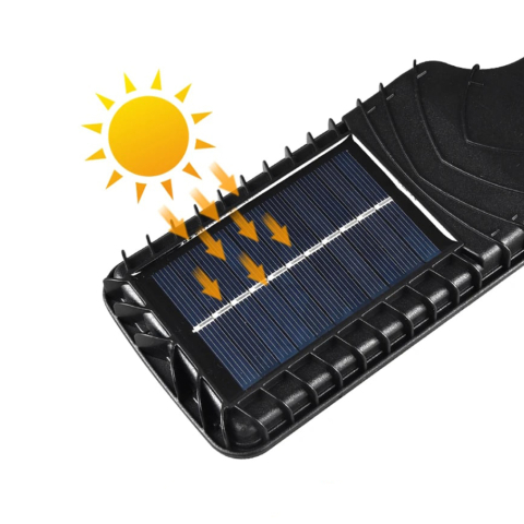 Lampă Solară LED de Exterior, Rezistentă la Intemperii – Negru, cu Senzor de Mișcare [1]